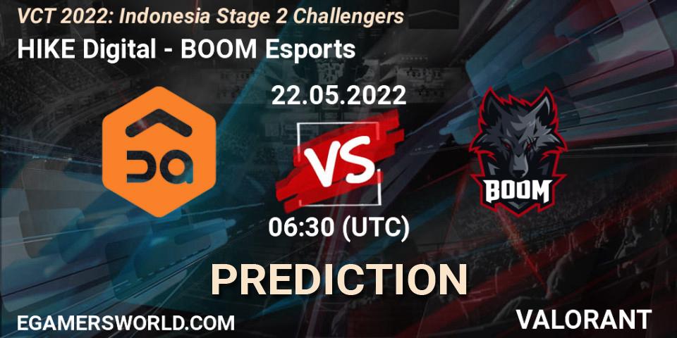 HIKE Digital vs BOOM Esports: Match Prediction. 22.05.2022 at 07:30, VALORANT, VCT 2022: Indonesia Stage 2 Challengers