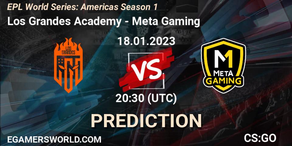 Los Grandes Academy vs Meta Gaming Brasil: Match Prediction. 18.01.2023 at 20:30, Counter-Strike (CS2), EPL World Series: Americas Season 1