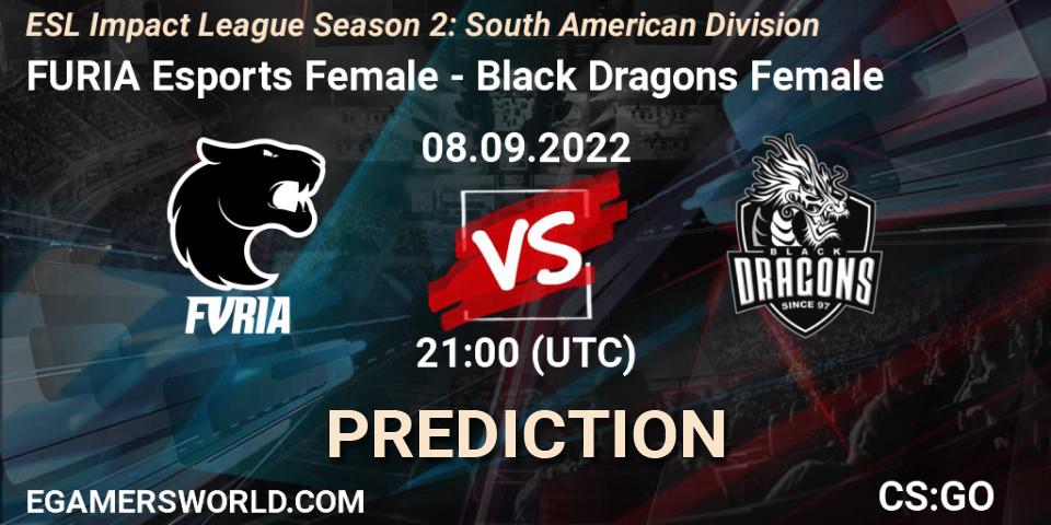 FURIA Esports Female vs Black Dragons Female: Match Prediction. 08.09.2022 at 21:00, Counter-Strike (CS2), ESL Impact League Season 2: South American Division