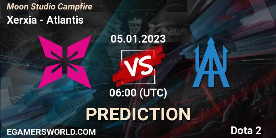 Xerxia vs Atlantis: Match Prediction. 05.01.2023 at 06:05, Dota 2, Moon Studio Campfire