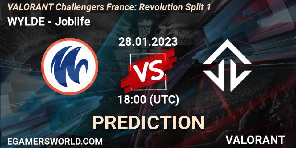 WYLDE vs Joblife: Match Prediction. 28.01.23, VALORANT, VALORANT Challengers 2023 France: Revolution Split 1