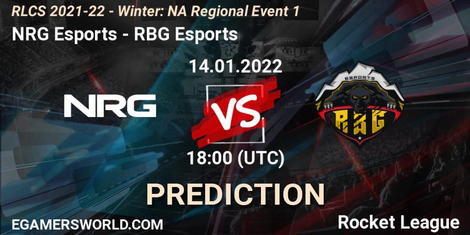 NRG Esports vs RBG Esports: Match Prediction. 14.01.22, Rocket League, RLCS 2021-22 - Winter: NA Regional Event 1