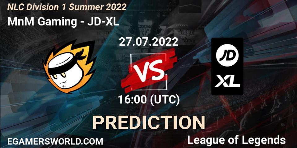 MnM Gaming vs JD-XL: Match Prediction. 27.07.2022 at 16:00, LoL, NLC Division 1 Summer 2022