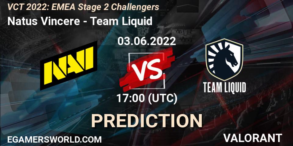 Natus Vincere vs Team Liquid: Match Prediction. 03.06.2022 at 17:25, VALORANT, VCT 2022: EMEA Stage 2 Challengers
