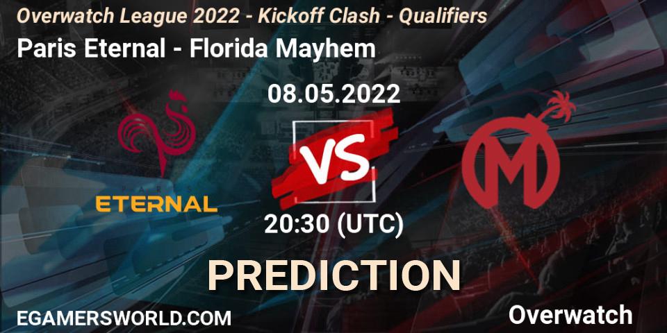 Paris Eternal vs Florida Mayhem: Match Prediction. 08.05.2022 at 20:30, Overwatch, Overwatch League 2022 - Kickoff Clash - Qualifiers