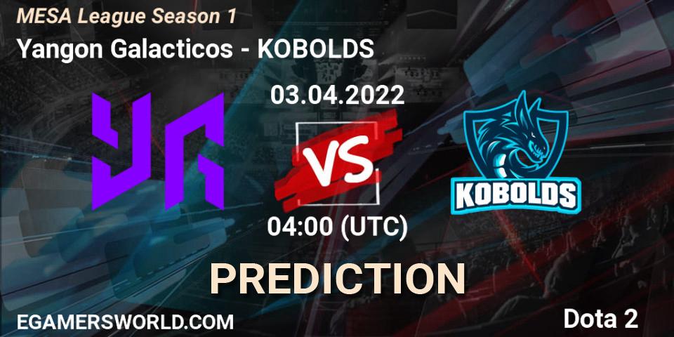 Yangon Galacticos vs KOBOLDS: Match Prediction. 03.04.2022 at 04:10, Dota 2, MESA League Season 1