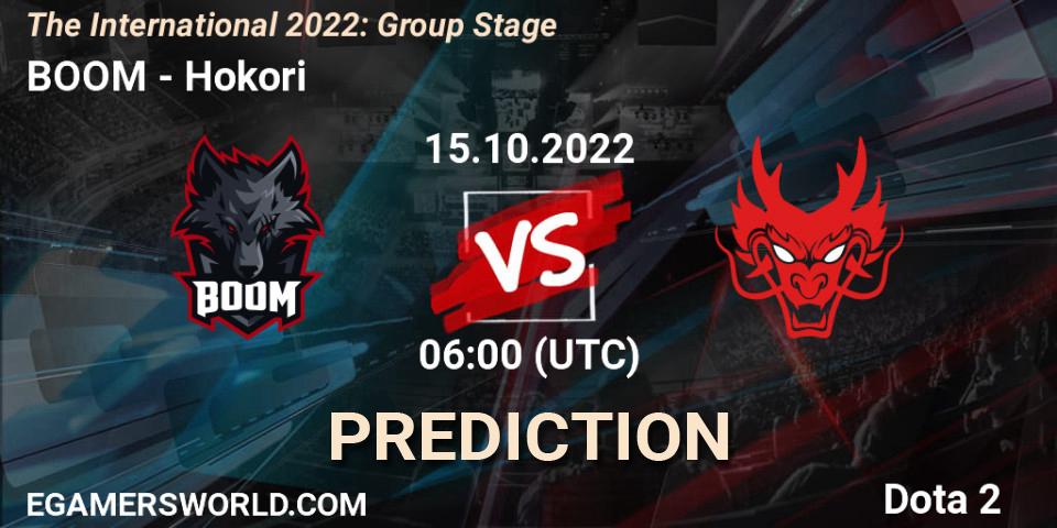 BOOM vs Hokori: Match Prediction. 15.10.22, Dota 2, The International 2022: Group Stage