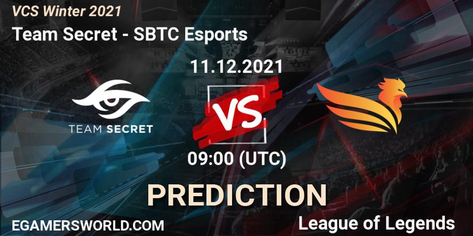 Team Secret vs SBTC Esports: Match Prediction. 11.12.2021 at 09:00, LoL, VCS Winter 2021