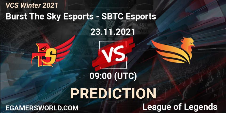 Burst The Sky Esports vs SBTC Esports: Match Prediction. 23.11.2021 at 09:00, LoL, VCS Winter 2021