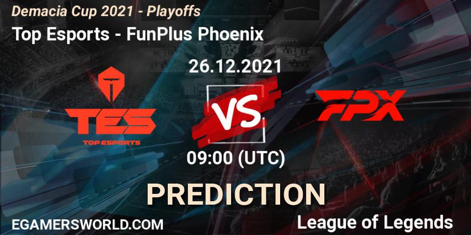 Top Esports vs FunPlus Phoenix: Match Prediction. 26.12.21, LoL, Demacia Cup 2021 - Playoffs
