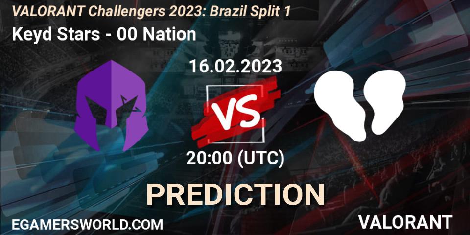 Keyd Stars vs 00 Nation: Match Prediction. 20.02.23, VALORANT, VALORANT Challengers 2023: Brazil Split 1
