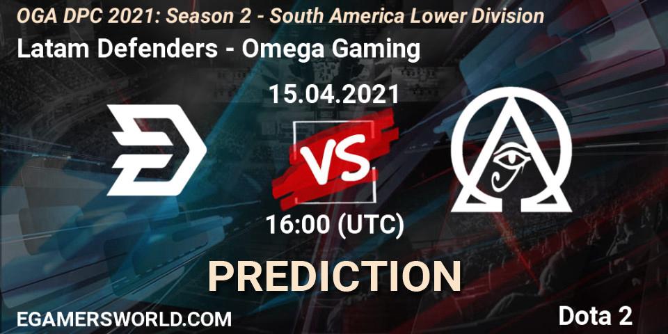 Latam Defenders vs Omega Gaming: Match Prediction. 15.04.2021 at 16:01, Dota 2, OGA DPC 2021: Season 2 - South America Lower Division 