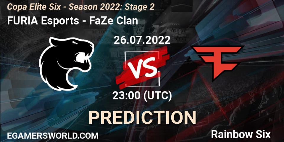 FURIA Esports vs FaZe Clan: Match Prediction. 26.07.2022 at 23:00, Rainbow Six, Copa Elite Six - Season 2022: Stage 2