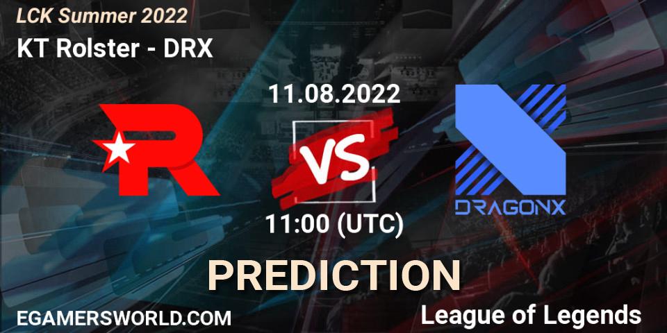 KT Rolster vs DRX: Match Prediction. 11.08.2022 at 11:00, LoL, LCK Summer 2022