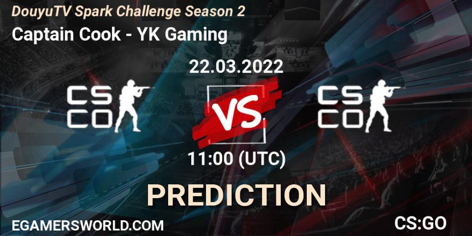 Captain Cook vs YK Gaming: Match Prediction. 22.03.2022 at 11:00, Counter-Strike (CS2), DouyuTV Spark Challenge Season 2