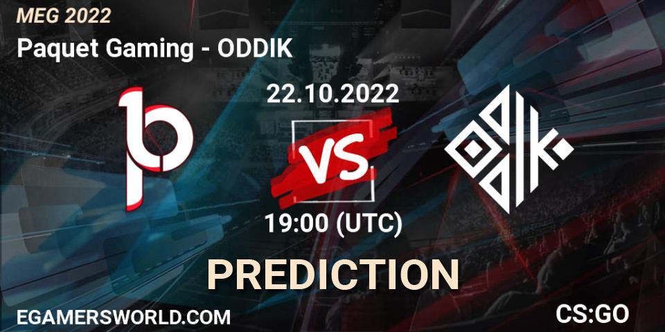 Paquetá Gaming vs ODDIK: Match Prediction. 23.10.22, CS2 (CS:GO), MEG 2022