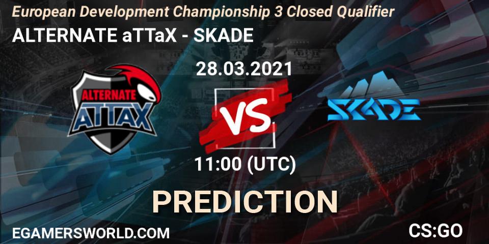 ALTERNATE aTTaX vs SKADE: Match Prediction. 28.03.2021 at 11:00, Counter-Strike (CS2), European Development Championship 3 Closed Qualifier
