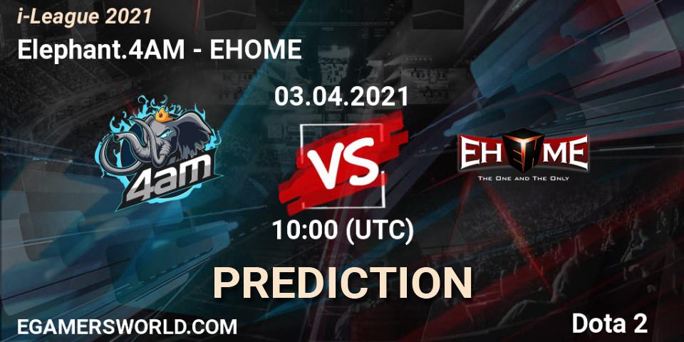 Elephant.4AM vs EHOME: Match Prediction. 03.04.2021 at 12:03, Dota 2, i-League 2021 Season 1