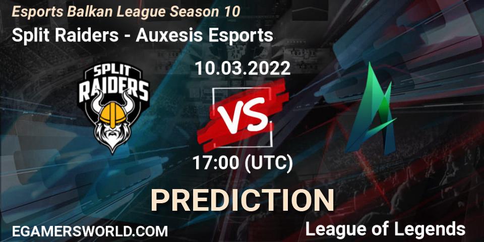 Split Raiders vs Auxesis Esports: Match Prediction. 10.03.2022 at 17:00, LoL, Esports Balkan League Season 10