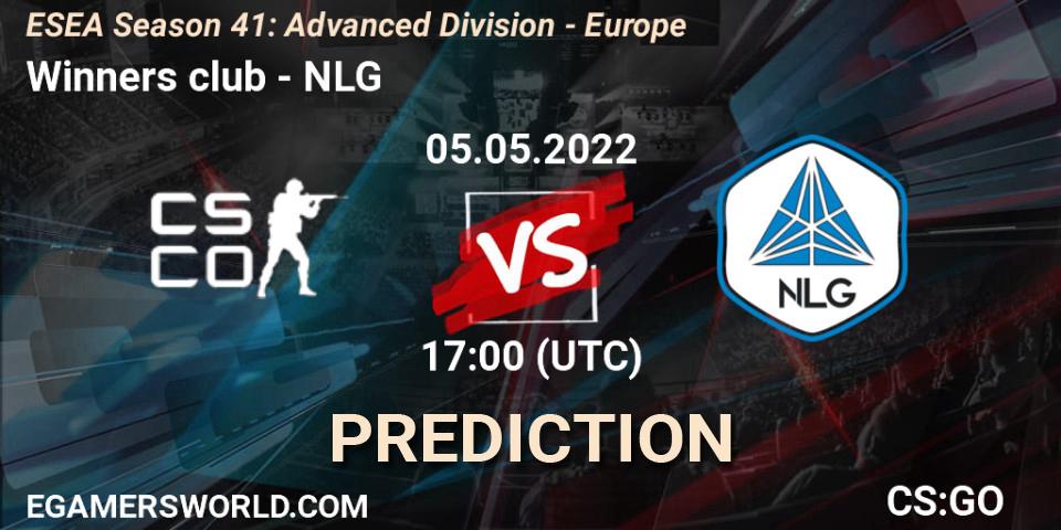 Winners club vs NLG: Match Prediction. 05.05.2022 at 17:00, Counter-Strike (CS2), ESEA Season 41: Advanced Division - Europe
