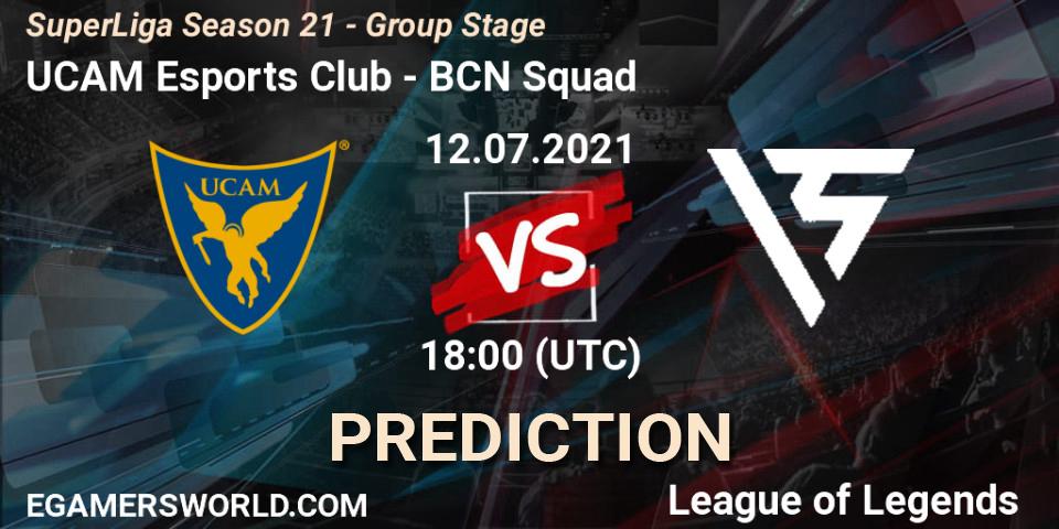 UCAM Esports Club vs BCN Squad: Match Prediction. 12.07.21, LoL, SuperLiga Season 21 - Group Stage 