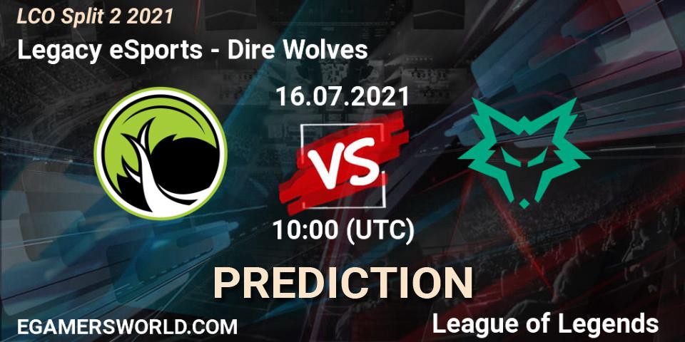Legacy eSports vs Dire Wolves: Match Prediction. 16.07.2021 at 10:00, LoL, LCO Split 2 2021