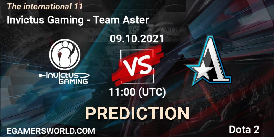 Invictus Gaming vs Team Aster: Match Prediction. 09.10.2021 at 12:09, Dota 2, The Internationa 2021