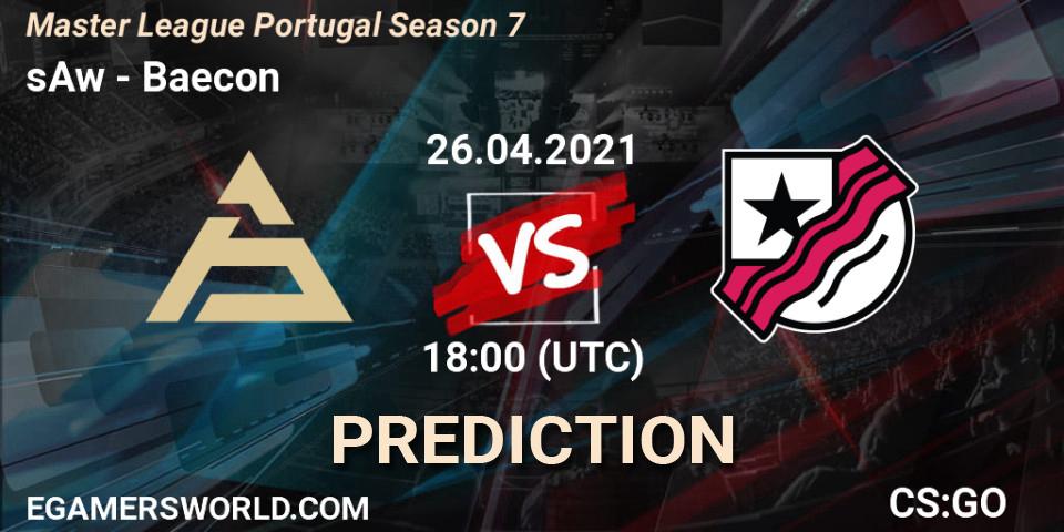 sAw vs Baecon: Match Prediction. 26.04.21, CS2 (CS:GO), Master League Portugal Season 7