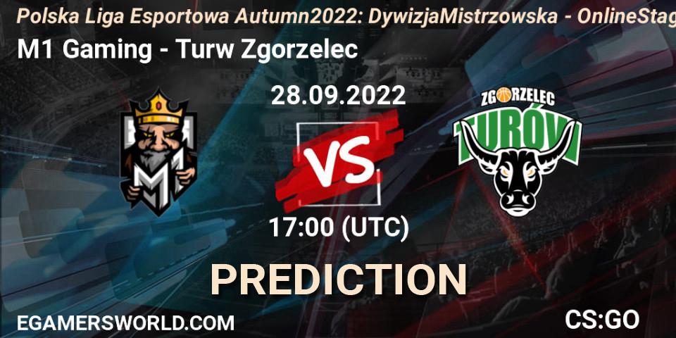 M1 Gaming vs Turów Zgorzelec: Match Prediction. 28.09.22, CS2 (CS:GO), Polska Liga Esportowa Autumn 2022: Dywizja Mistrzowska - Online Stage