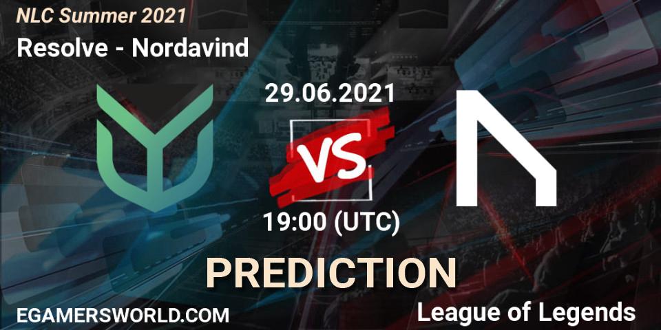 Resolve vs Nordavind: Match Prediction. 29.06.2021 at 19:00, LoL, NLC Summer 2021