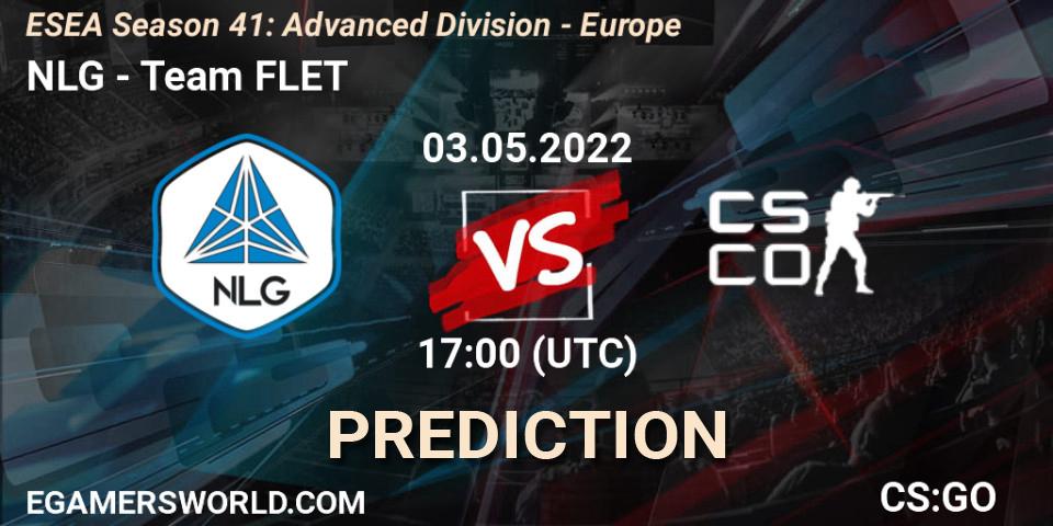 NLG vs Team FLET: Match Prediction. 03.05.2022 at 17:00, Counter-Strike (CS2), ESEA Season 41: Advanced Division - Europe