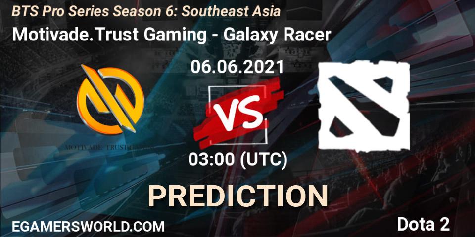 Motivade.Trust Gaming vs Galaxy Racer: Match Prediction. 06.06.2021 at 03:02, Dota 2, BTS Pro Series Season 6: Southeast Asia