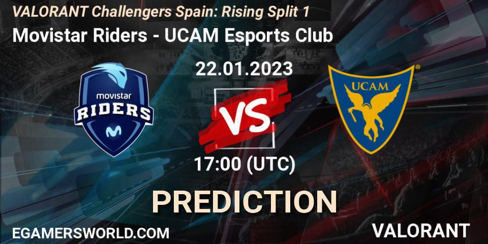 Movistar Riders vs UCAM Esports Club: Match Prediction. 22.01.2023 at 17:15, VALORANT, VALORANT Challengers 2023 Spain: Rising Split 1