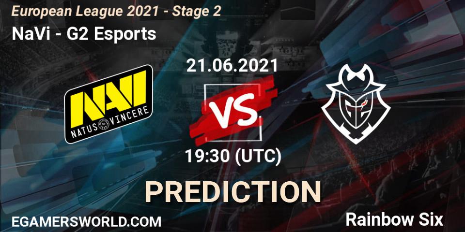 NaVi vs G2 Esports: Match Prediction. 21.06.2021 at 18:30, Rainbow Six, European League 2021 - Stage 2