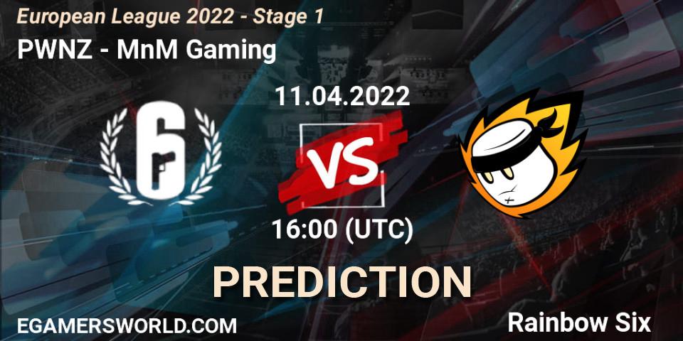 PWNZ vs MnM Gaming: Match Prediction. 11.04.2022 at 16:00, Rainbow Six, European League 2022 - Stage 1