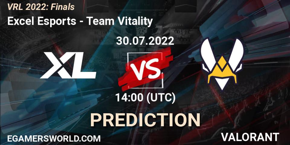 Excel Esports vs Team Vitality: Match Prediction. 30.07.2022 at 14:00, VALORANT, VRL 2022: Finals