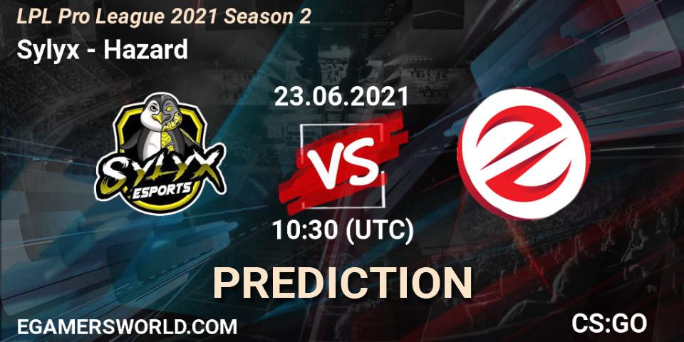 Sylyx vs Hazard: Match Prediction. 23.06.2021 at 10:30, Counter-Strike (CS2), LPL Pro League 2021 Season 2