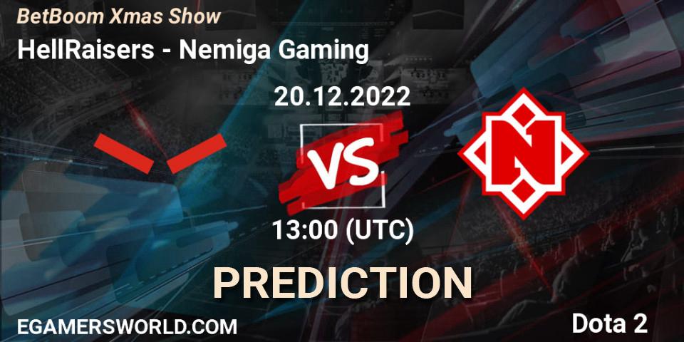 HellRaisers vs Nemiga Gaming: Match Prediction. 20.12.22, Dota 2, BetBoom Xmas Show