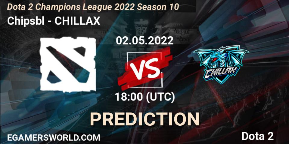 Chipsbl vs CHILLAX: Match Prediction. 02.05.2022 at 18:05, Dota 2, Dota 2 Champions League 2022 Season 10 