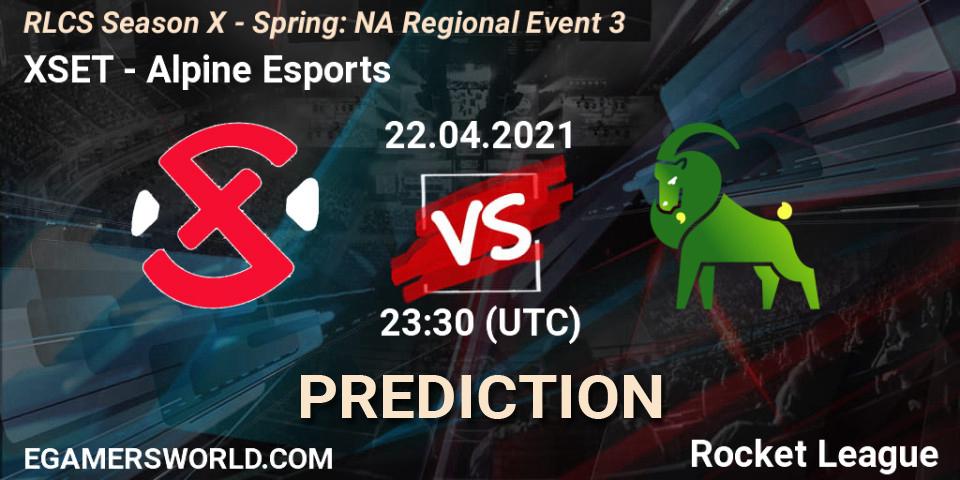 XSET vs Alpine Esports: Match Prediction. 22.04.21, Rocket League, RLCS Season X - Spring: NA Regional Event 3