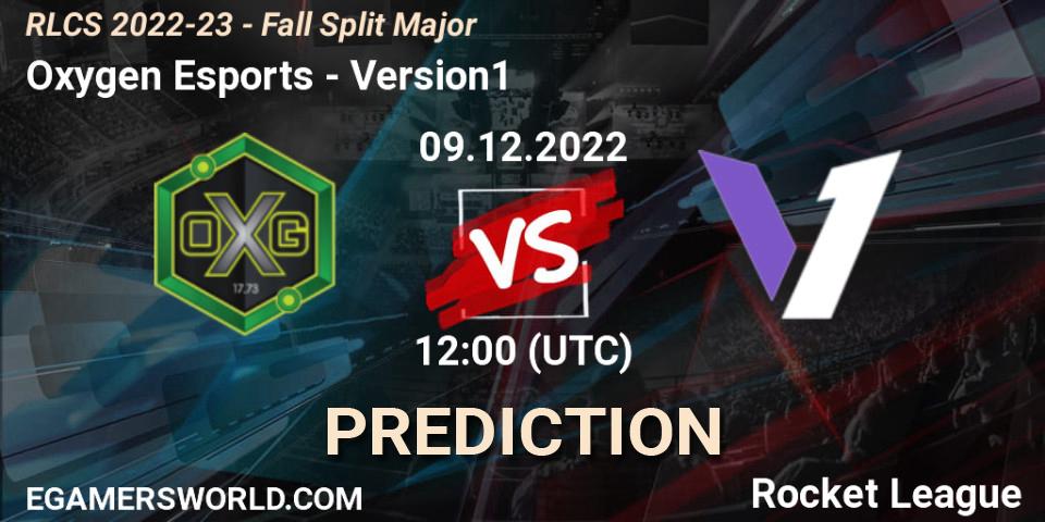 Oxygen Esports vs Version1: Match Prediction. 09.12.22, Rocket League, RLCS 2022-23 - Fall Split Major