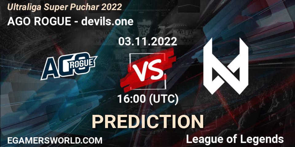 AGO ROGUE vs devils.one: Match Prediction. 03.11.2022 at 16:00, LoL, Ultraliga Super Puchar 2022