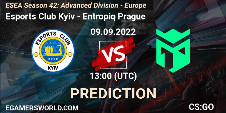 Esports Club Kyiv vs Entropiq Prague: Match Prediction. 09.09.2022 at 13:00, Counter-Strike (CS2), ESEA Season 42: Advanced Division - Europe