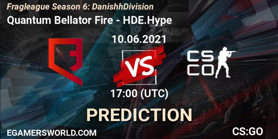 Quantum Bellator Fire vs HDE.Hype: Match Prediction. 10.06.21, CS2 (CS:GO), Fragleague Season 6: Danishh Division