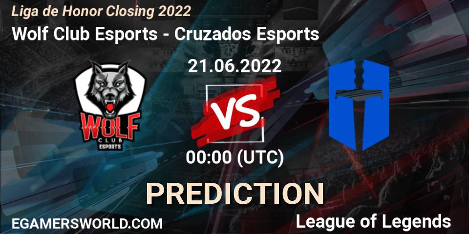 Wolf Club Esports vs Cruzados Esports: Match Prediction. 21.06.2022 at 00:00, LoL, Liga de Honor Closing 2022