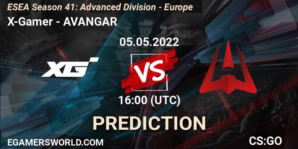X-Gamer vs AVANGAR: Match Prediction. 05.05.2022 at 16:00, Counter-Strike (CS2), ESEA Season 41: Advanced Division - Europe