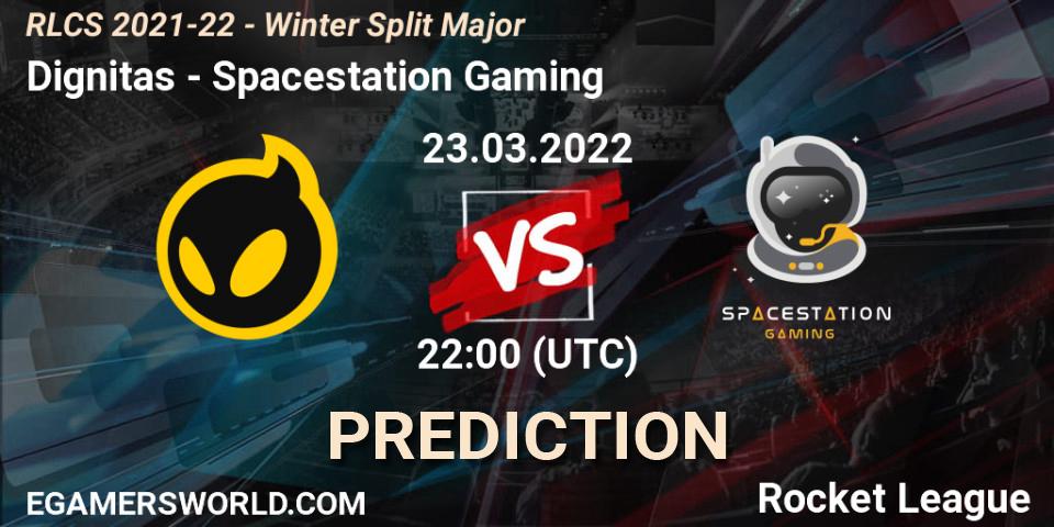Dignitas vs Spacestation Gaming: Match Prediction. 23.03.22, Rocket League, RLCS 2021-22 - Winter Split Major