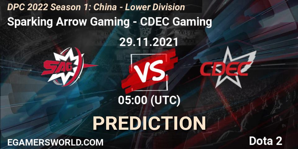 Sparking Arrow Gaming vs CDEC Gaming: Match Prediction. 29.11.2021 at 04:59, Dota 2, DPC 2022 Season 1: China - Lower Division