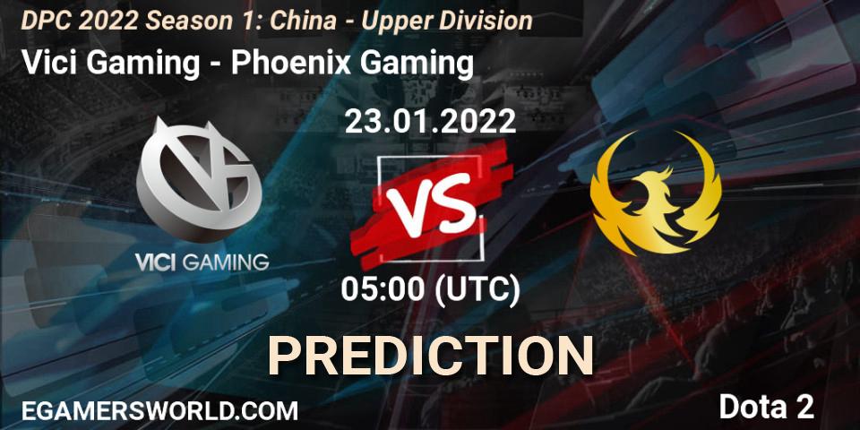 Vici Gaming vs Phoenix Gaming: Match Prediction. 23.01.2022 at 04:54, Dota 2, DPC 2022 Season 1: China - Upper Division
