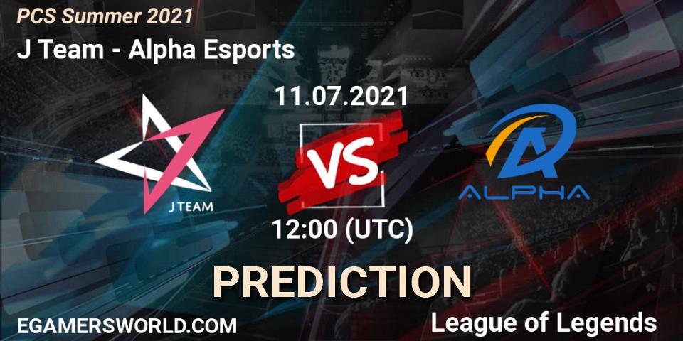 J Team vs Alpha Esports: Match Prediction. 11.07.21, LoL, PCS Summer 2021